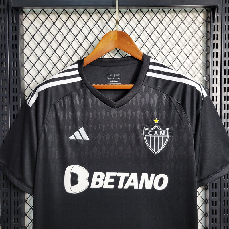 camisa-atlético mineiro-goleiro-black-preta-betano bmg-adidas-23-24-torcedor-masculina-neymar-messi-cr7-futebol