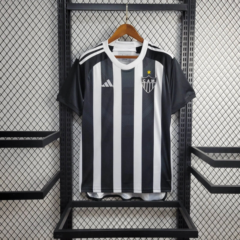 camisa-atlético mineiro-home-i-1-listrada-adidas-24-25-torcedor-masculina-neymar-messi-cr7-futebol