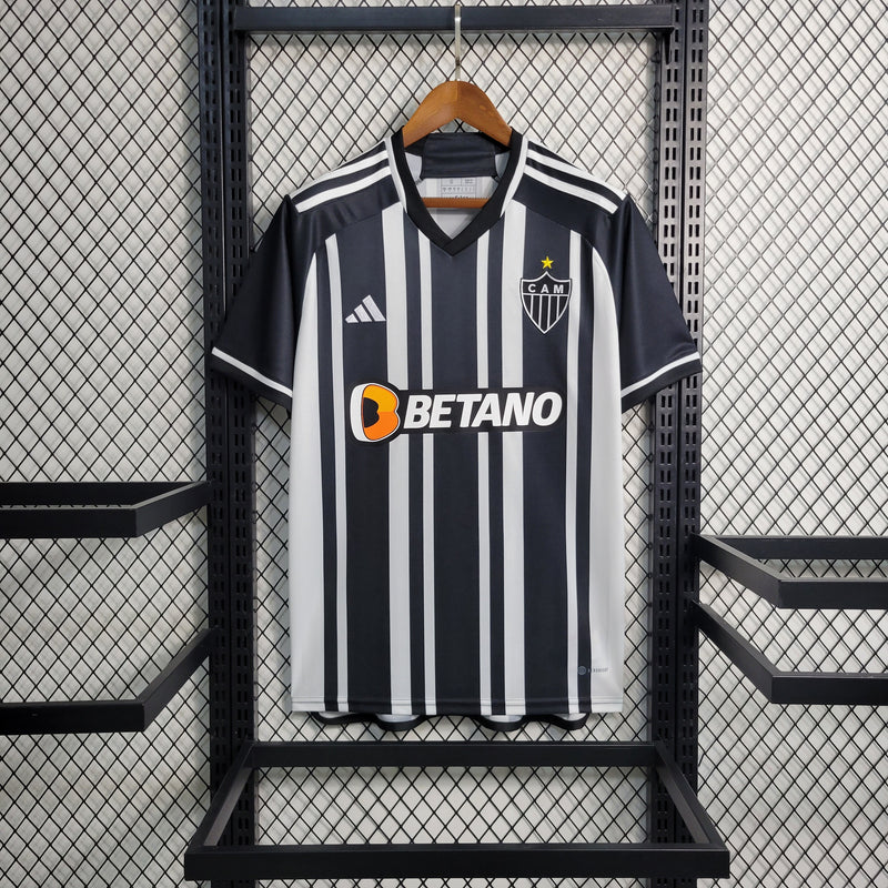 camisa-atlético mineiro-home-i-1-listrada-betano-bmg-adidas-23-24-torcedor-masculina-neymar-messi-cr7-futebol