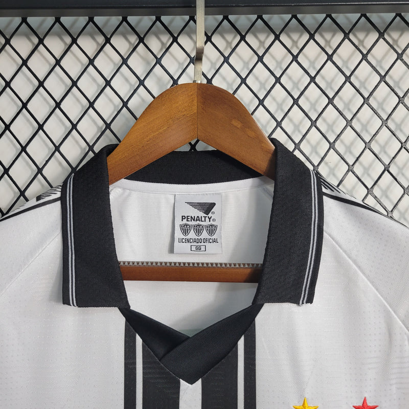 camisa-atlético mineiro-retrô-branca-tenda-penalty-1997-torcedor-masculina-neymar-messi-cr7-futebol