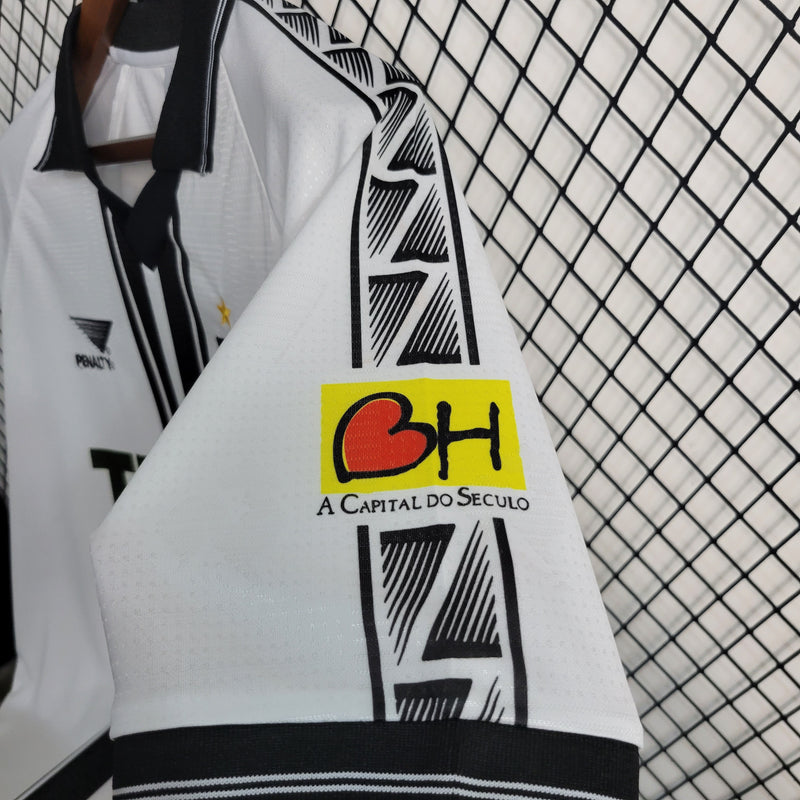 camisa-atlético mineiro-retrô-branca-tenda-penalty-1997-torcedor-masculina-neymar-messi-cr7-futebol