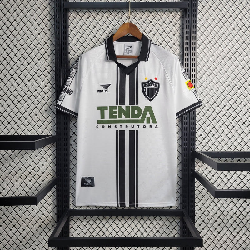 camisa-atlético mineiro-retrô-branca-tenda-penalty-1997-torcedor-masculina-neymar-messi-cr7-futebol