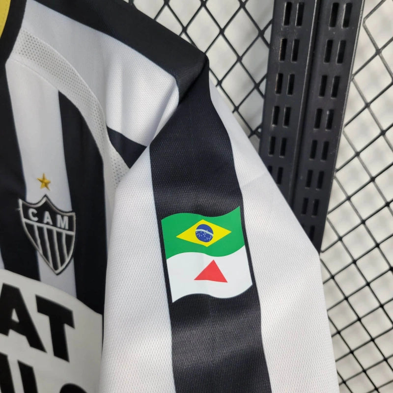 camisa-atlético mineiro-retrô-listrada-fiat stilo-umbro-2003-torcedor-masculina-neymar-messi-cr7-futebol