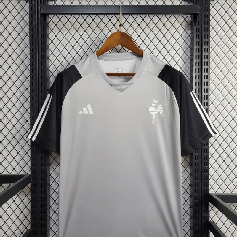 camisa-atlético mineiro-training-cinzaa-adidas-24-25-torcedor-masculina-neymar-messi-cr7-futebol 
