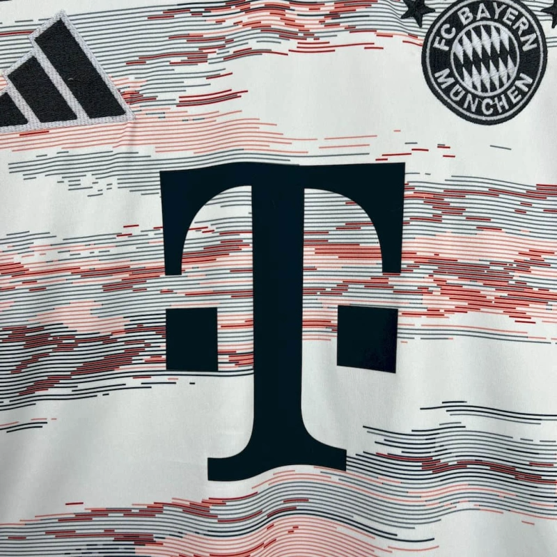 camisa-bayern de munique-away-ii-2-branca-t-mobile-adidas-25-26-neymar-messi-cr7-futebol