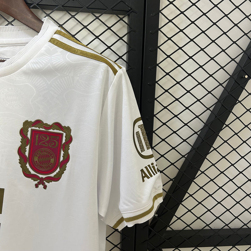 camisa-bayern de munique-125 anos-branca-t-mobile-adidas-25-26-neymar-messi-cr7-futebol
