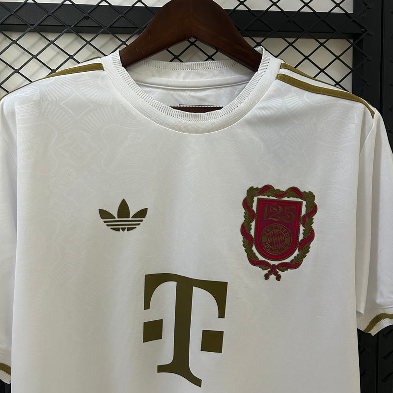 camisa-bayern de munique-125 anos-branca-t-mobile-adidas-25-26-neymar-messi-cr7-futebol