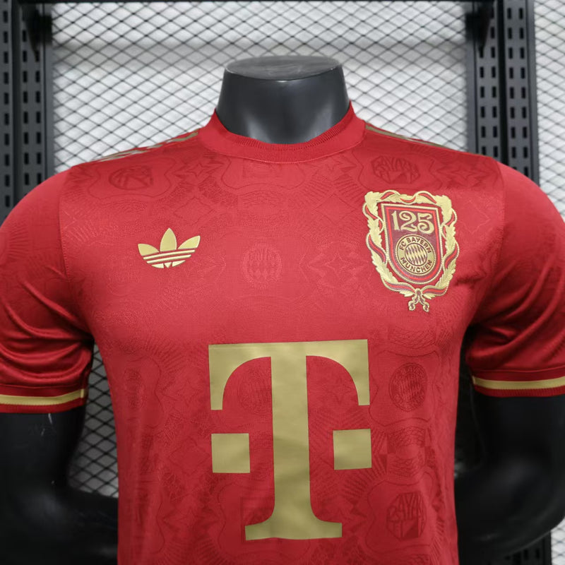 camisa-bayern de munique-125 anosii-vermelha-t-mobile-adidas-25-26-neymar-messi-cr7-futebol