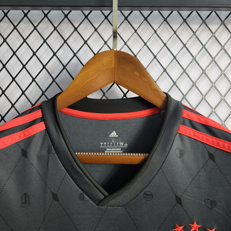 camisa-bayern de munique-away-ii-2-preta-t-mobile-adidas-22-23-neymar-messi-cr7-futebol 