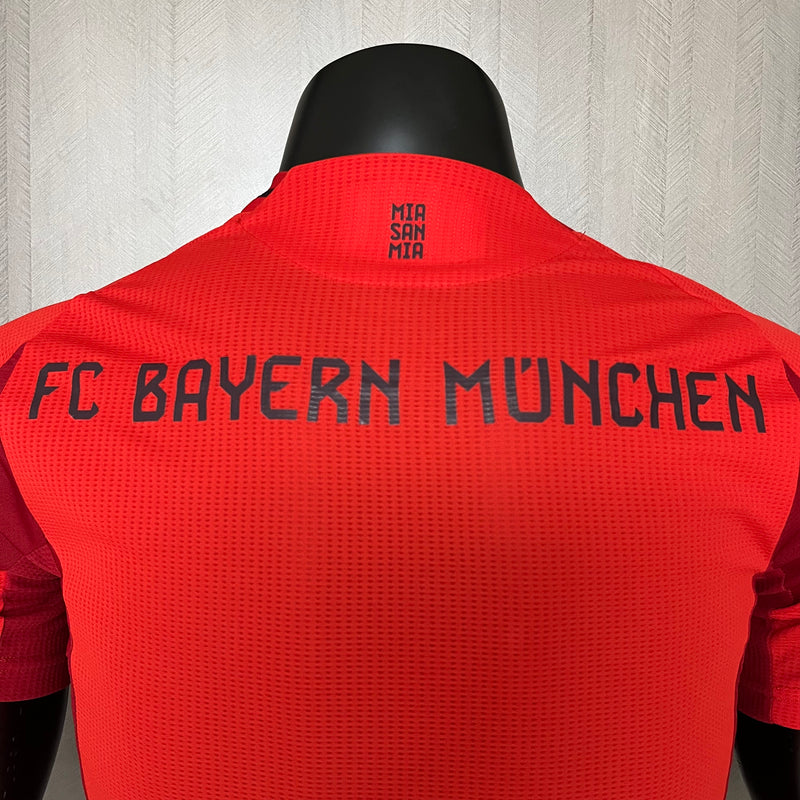 camisa-bayern de munique-home-i-1-vermelha-t-mobile-adidas-24-25-neymar-messi-cr7-futebol