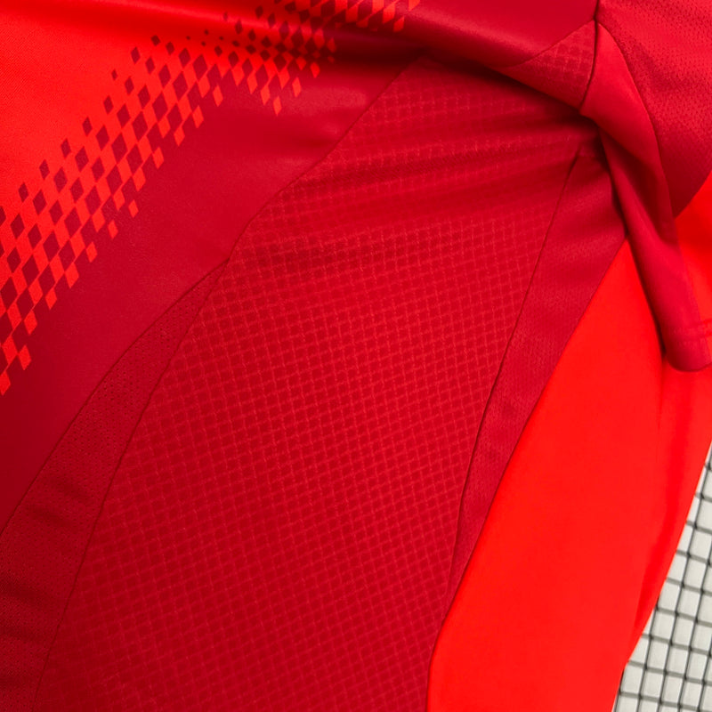 camisa-bayern de munique-home-i-1-vermelha-t-mobile-adidas-24-25-neymar-messi-cr7-futebol