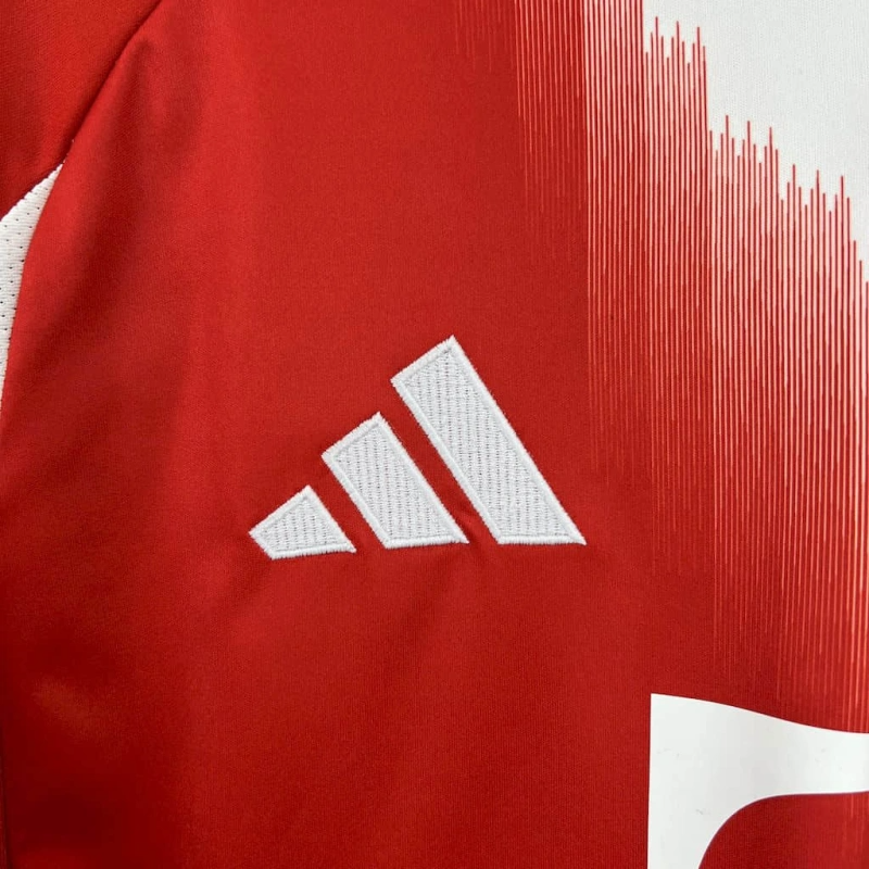 camisa-bayern de munique-home-i-1-vermelha-t-mobile-adidas-25-26-neymar-messi-cr7-futebol
