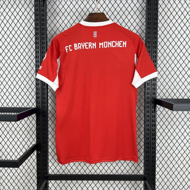 camisa-bayern de munique-home-i-1-vermelha-t-mobile-adidas-25-26-neymar-messi-cr7-futebol
