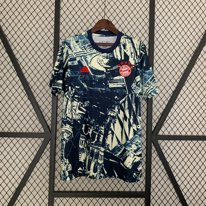 camisa-bayern de munique-pré-jogo-mesclada-adidas-23-24-neymar-messi-cr7-futebol 