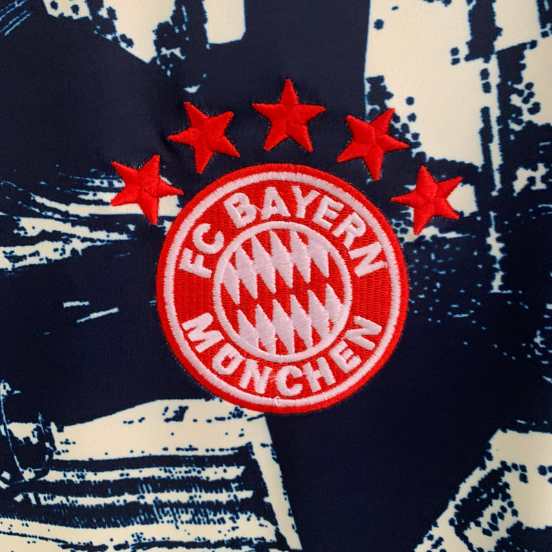camisa-bayern de munique-pré-jogo-mesclada-adidas-23-24-neymar-messi-cr7-futebol  