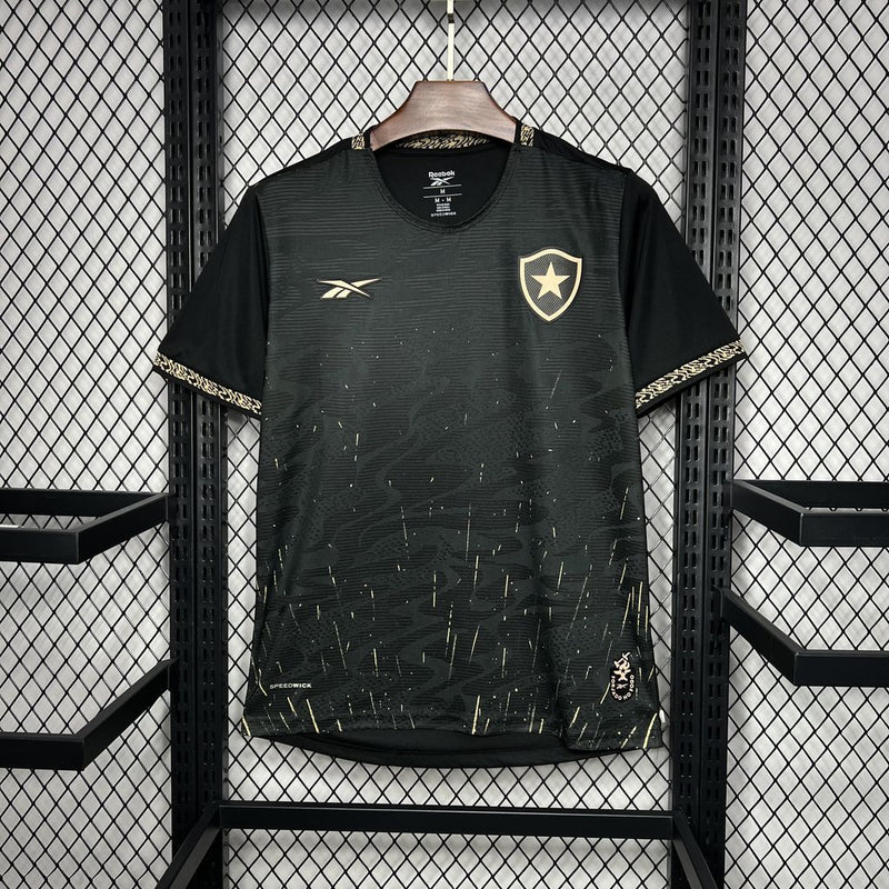 camisa-botafogo-away-ii-2-preta-reebok-24-25-torcedor-neymar-messi-cr7-futebol 