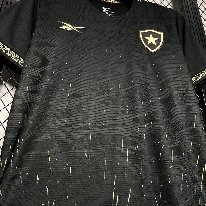 camisa-botafogo-away-ii-2-preta-reebok-24-25-torcedor-neymar-messi-cr7-futebol 
