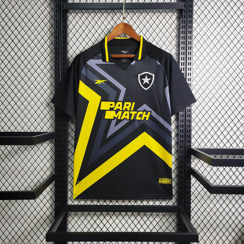 camisa-botafogo-away-iv-4-preta-reebok-23-24-torcedor-masculina-neymar-messi-cr7-futebol