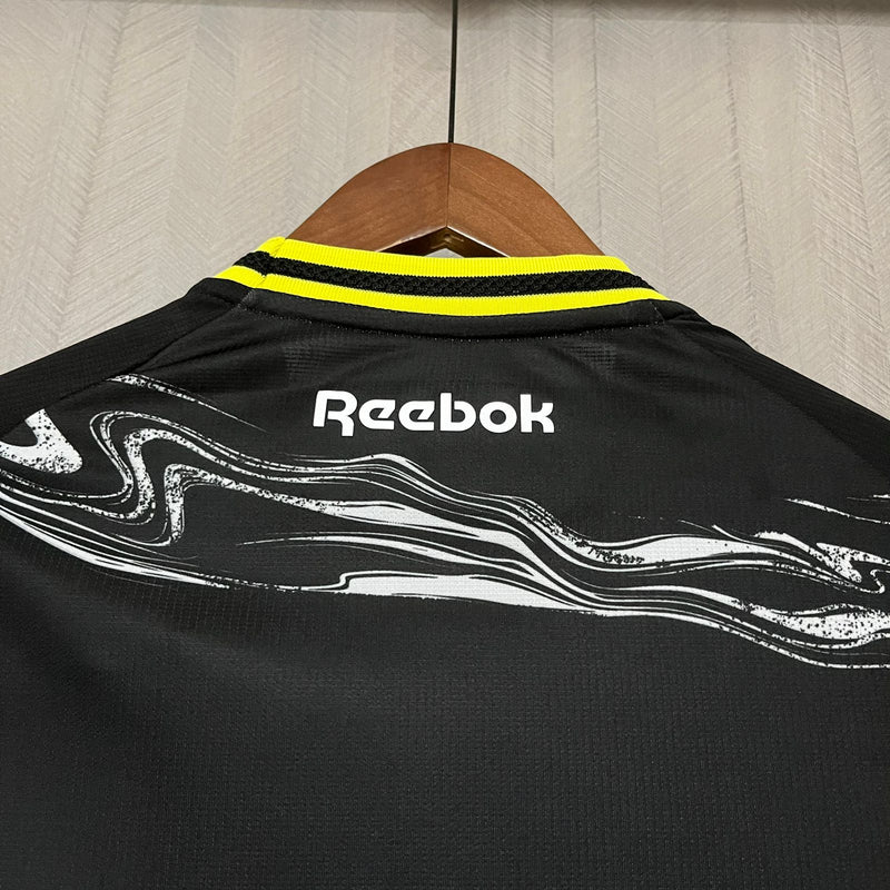 camisa-botafogo-forth-iv-4-preta-parimatch-reebok-24-25-torcedor-neymar-messi-cr7-futebol 