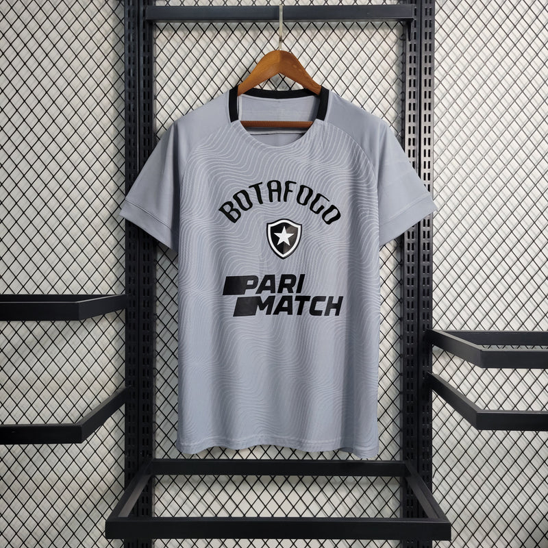 camisa-botafogo-goleiro-cinza-parimatch-22-23-torcedor-neymar-messi-cr7-futebol 