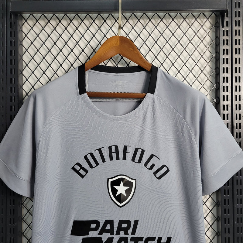 camisa-botafogo-goleiro-cinza-parimatch-22-23-torcedor-neymar-messi-cr7-futebol 