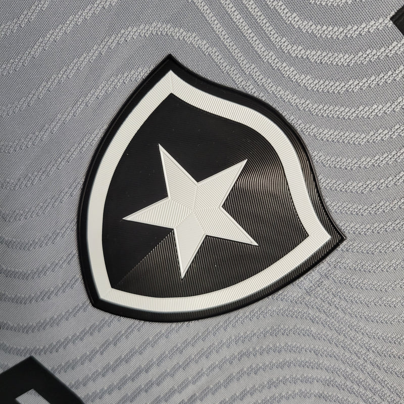 camisa-botafogo-goleiro-cinza-parimatch-22-23-torcedor-neymar-messi-cr7-futebol 