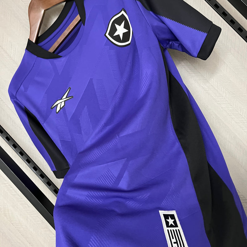 camisa-botafogo-goleiro-roxa-reebok-24-25-torcedor-masculina-neymar-messi-cr7-futebol