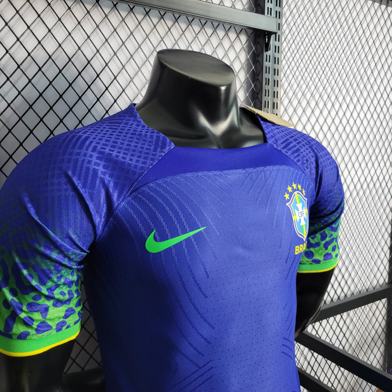 camisa-brasil-away-ii-2-azul-nike-22-23-jogador-neymar-messi-cr7-futebol 