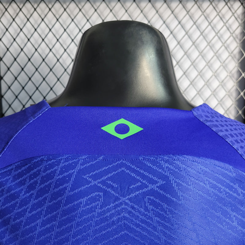 camisa-brasil-away-ii-2-azul-nike-22-23-jogador-neymar-messi-cr7-futebol 