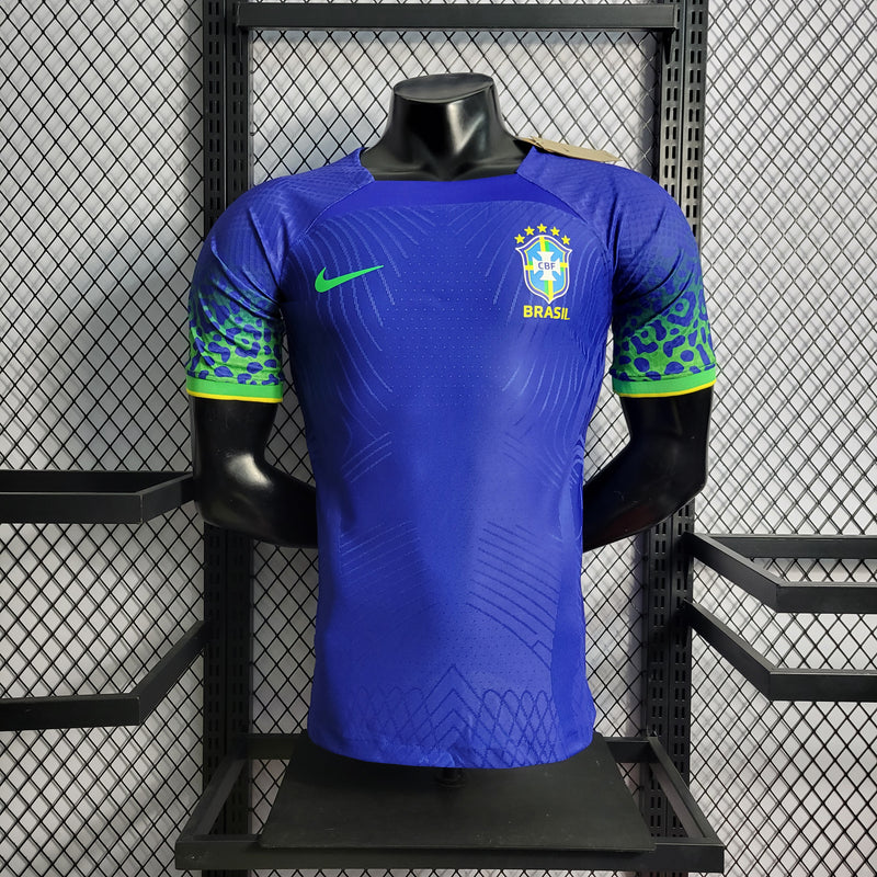 camisa-brasil-away-ii-2-azul-nike-22-23-jogador-neymar-messi-cr7-futebol 