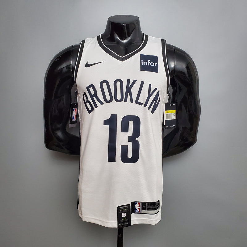camisa-brooklin nets-home-i-1-branca-infor-nike-michael jordan-james leblon stephen curry-nba