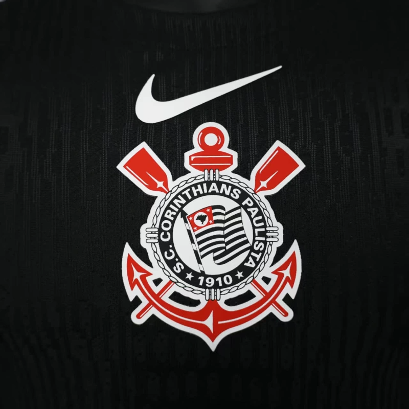 camisa-corinthians-away-ii-2-preta-nike-25-26-neymar-messi-cr7-futebol