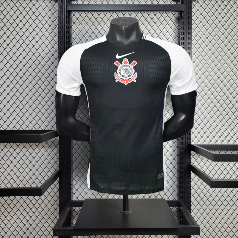 camisa-corinthians-away-ii-2-preta-nike-25-26-neymar-messi-cr7-futebol