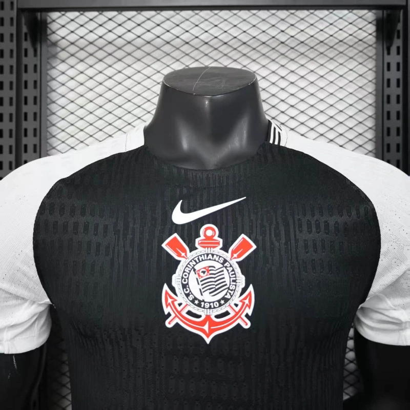 camisa-corinthians-away-ii-2-preta-nike-25-26-neymar-messi-cr7-futebol