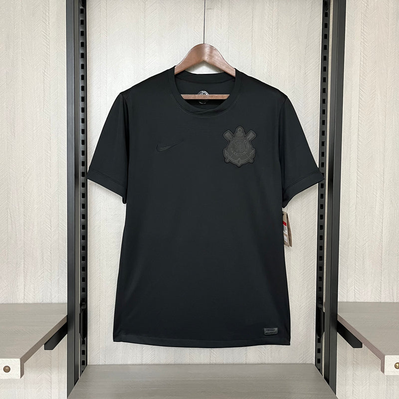 camisa-corinthians-ii-2-preta-nike-24-25-neymar-messi-cr7-futebol 