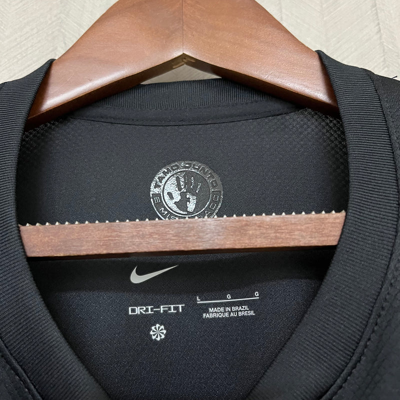 camisa-corinthians-ii-2-preta-nike-24-25-neymar-messi-cr7-futebol 