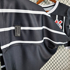 camisa-corinthians-away-ii-2-preta e branca-nike-23-24-neymar-messi-cr7-futebol