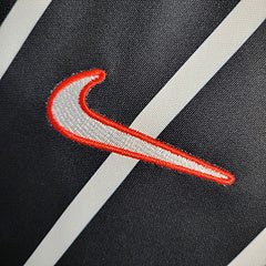 camisa-corinthians-away-ii-2-preta e branca-nike-23-24-neymar-messi-cr7-futebol