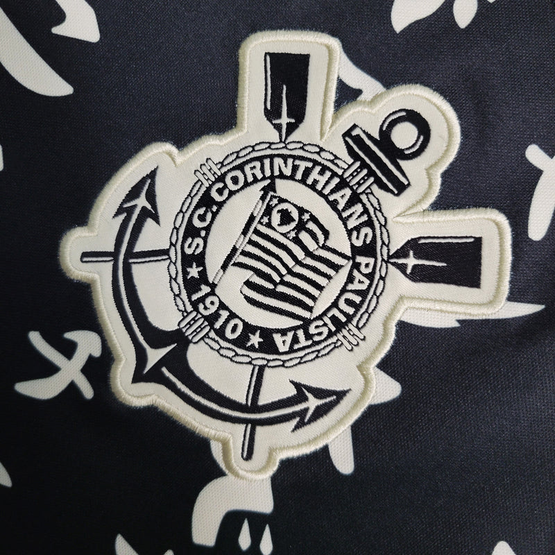 camisa-corinthians-away-japão-iii-3-preta-nike-22-23-neymar-messi-cr7-futebol