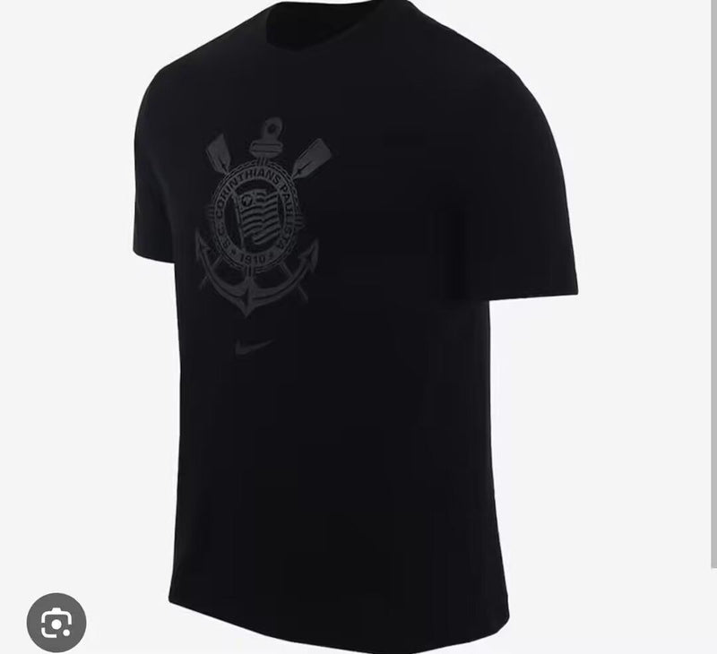 camisa-corinthians-comissão técnica-preta-nike-24-25-neymar-messi-cr7-futebol