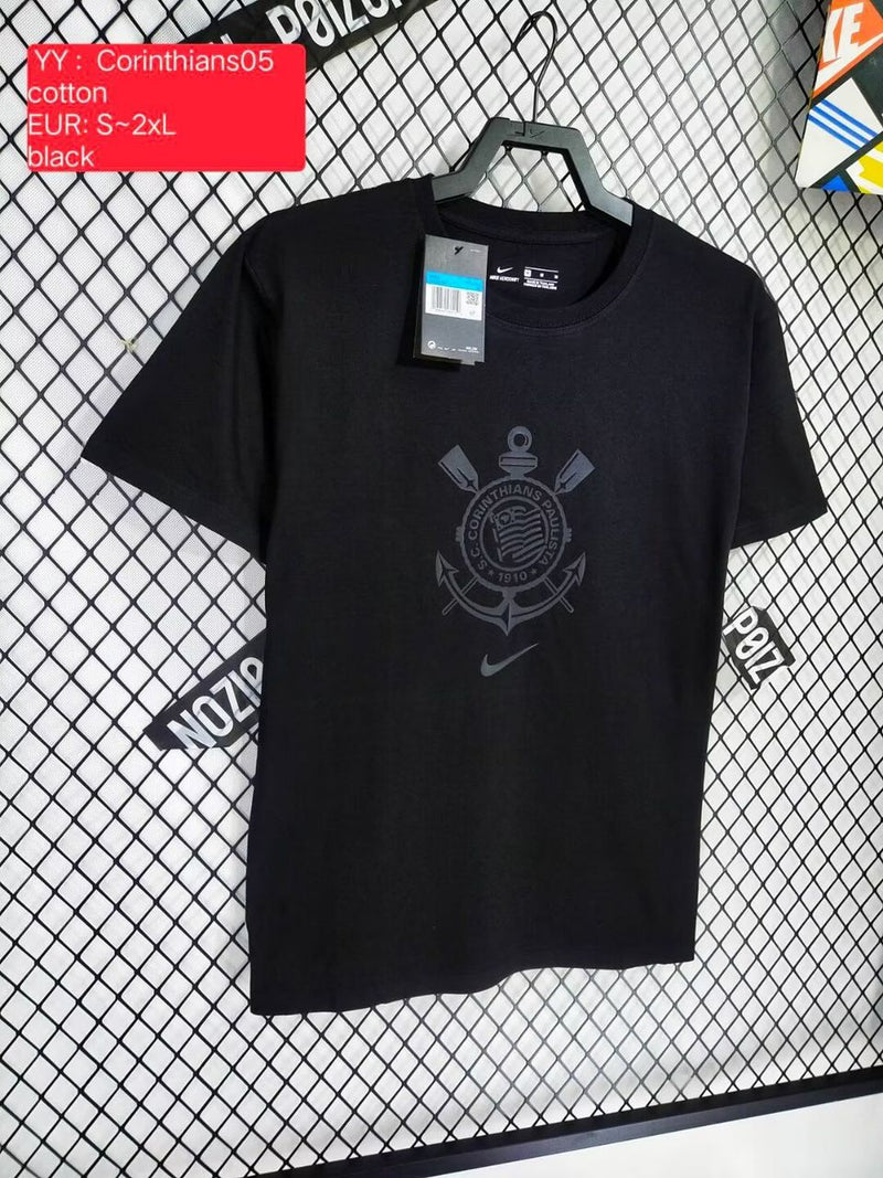 camisa-corinthians-comissão técnica-preta-nike-24-25-neymar-messi-cr7-futebol