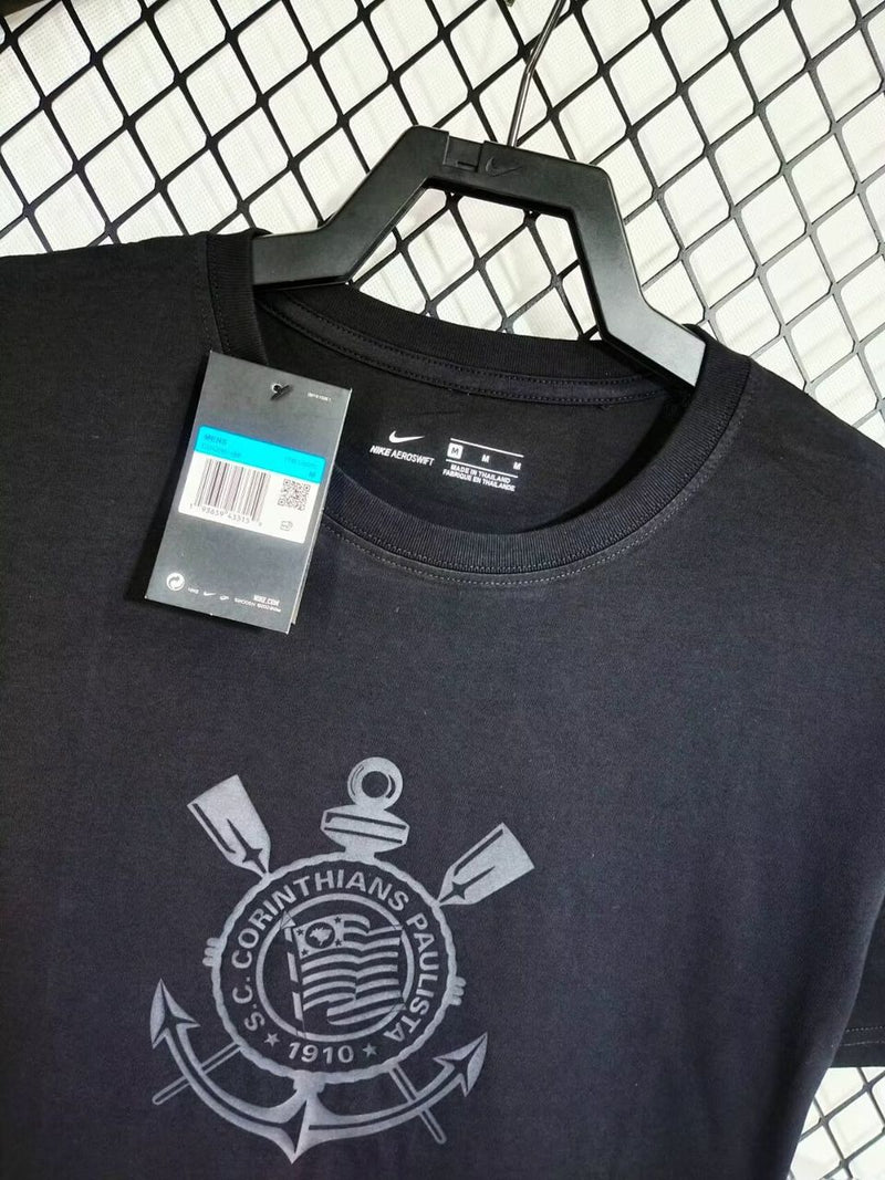 camisa-corinthians-comissão técnica-preta-nike-24-25-neymar-messi-cr7-futebol
