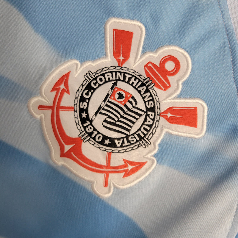 camisa-corinthians-goleiro-2-azul claro-nike-23-24-neymar-messi-cr7-futebol