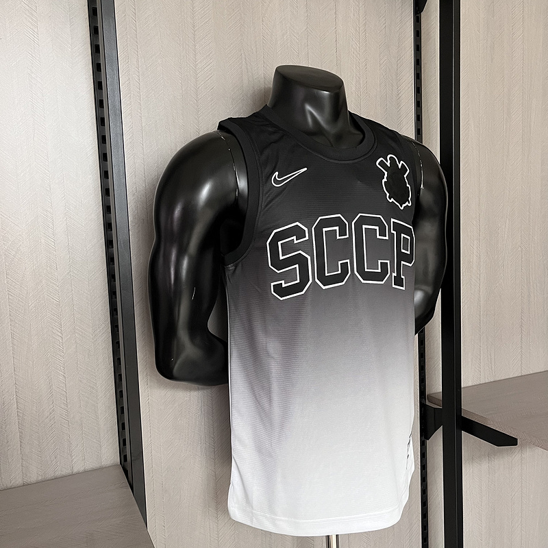 camisa-corinthians-nbb-preta e branca-nike-25-26-michael jordan-lebron james-stephen curry-basquetebol