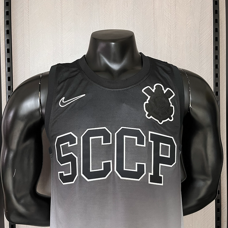 camisa-corinthians-nbb-preta e branca-nike-25-26-michael jordan-lebron james-stephen curry-basquetebol