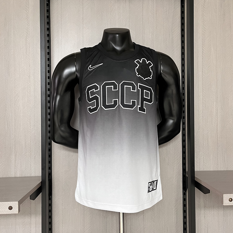 camisa-corinthians-nbb-preta e branca-nike-25-26-michael jordan-lebron james-stephen curry-basquetebol