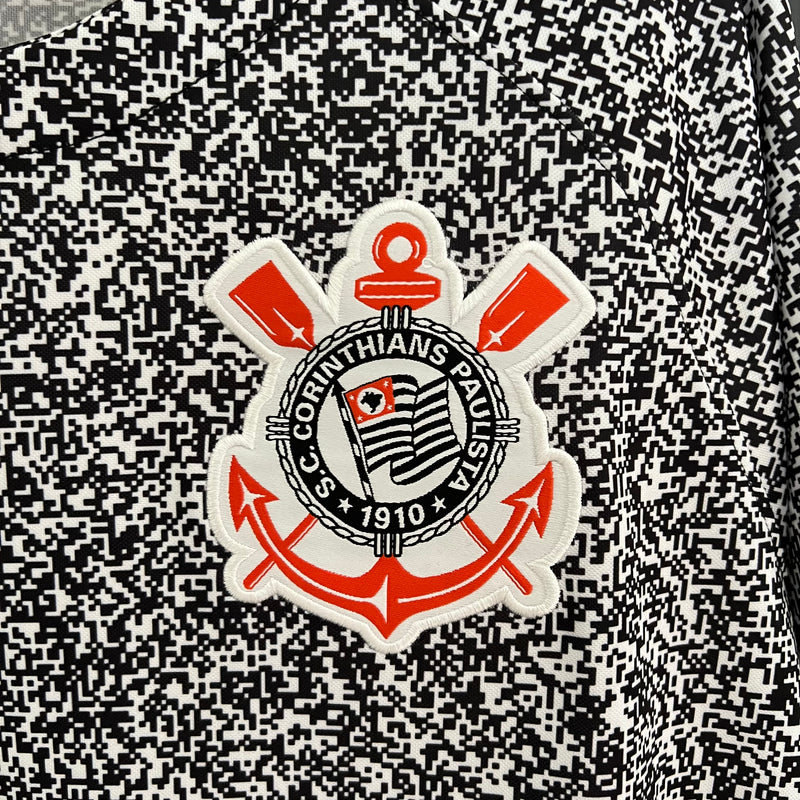 camisa-corinthians-pré jogo-mesclada-nike-2024-neymar-messi-cr7-futebol