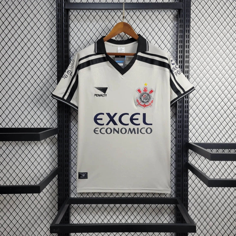 camisa-corinthians-retrô-branca-excel-penalty-1998-neymar-messi-cr7-futebol