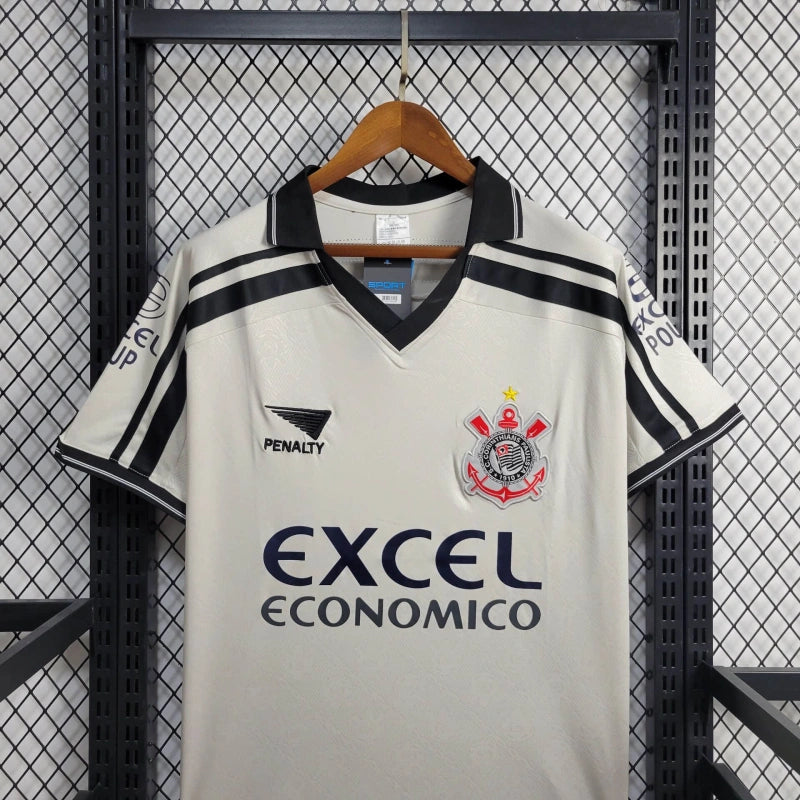 camisa-corinthians-retrô-branca-excel-penalty-1998-neymar-messi-cr7-futebol