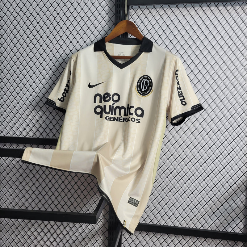 camisa-corinthians-retrô-creme-neo química-nike-2010-100 anos-torcedor-masculina-neymar-messi-cr7-futebol 